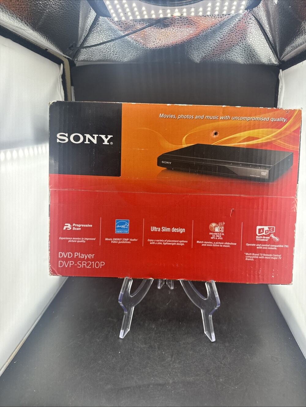 Sony DVP-SR210P DVD Player Ultra Slim Progressive Scan CD MP3 Player Black NIB